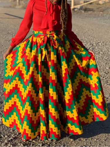 Asha Ankara Maxi Skirt